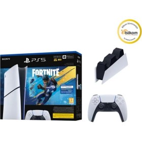 Resim Sony Ps5 Digital Fortnite V2 + Dualsense Kol ve Şarj Istasyonu (Bilkom Garantili) 