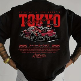 Resim Tokyo Underground Yarış Grafik Baskılı Erkek Kısa Kollu Tişört - %100 Polyester, Regular Fit Günlük Yazlık Gömlek, Sokak Stili ve Açık Hava Aktiviteleri İçin Hafif Yazlık Tişört 