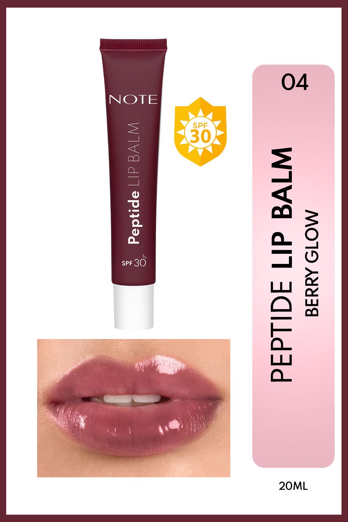 Note Cosmetique Note Peptide Lip Balm 20ml. 04 Berry Glow 01 Fiyatı ve Özelliklerı - Badem