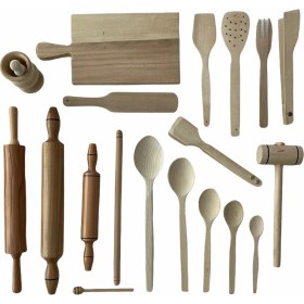 Resim Mobilreyon 19 Parça Ahşap Mutfak Seti 