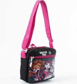 Resim Trg Polo Monsterhigh Draculaura Çocuk Omuz Çantası 3 Bölmeli Su Geçirmez Kumaş 21 16 6 Cm Siyah - Siyah 