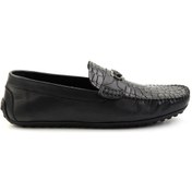 Resim Siyah Leather Erkek Loafer Ayakkabı E01757714803 Siyah 