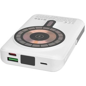 Resim S-link M1029 10000mah Magsafe 15w Hsc22.5w+pd20w+qc3.0 Beyaz Lcd Taşınabilir Şarj Cihazı Powerbank Diğer 