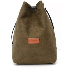 Resim Padalink Yeşil Süet Makyaj Çantası Büyük Boy, Taşınabilir Fotoğraf Ekipmanı Koruyucu Kılıf, Kompakt Ve Yumuşak Malzeme Yeşil 