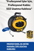 Resim Sgs 50 Metre Makaralı Uzatma Kablosu – 3x1.5 mm² Profesyonel Tip 