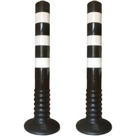 Resim İlgi Trafik Ankara Delinatör Siyah Otopark Trafik Delinatörü Yol Ayırıcı 75 cm 2 ADET 