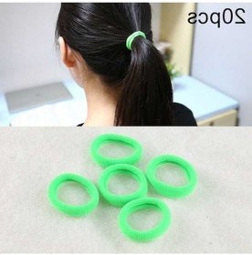 Resim Yingfu Yeşili Tutucu Sones Saç Paket Lastik Kuyruğu Kızlar Floresan Elastik Çocuklar Bantlar, 20 Adet Kw Çok Renkli Çok Renkli 