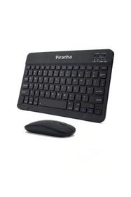 Resim Piranha 2380 Klavye Mouse Seti Siyah | Bluetooth Kablosuz Türkçe Q Klavye & Mouse | Windows • macOS 