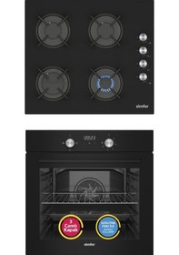 Resim Simfer Trend Dijital Power 8230 + 3046 Turbo 2'li Ankastre Set Siyah 