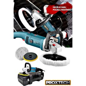 Resim Proxtech Profesyonel Yüksek Devirli PROX4000 6 Kademeli Devirli Parlatma Zımpara Pasta Cila Polisaj Makinesi 