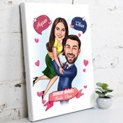 Resim Sen Benim Ömrümsün Karikatürlü Kanvas Tablo 