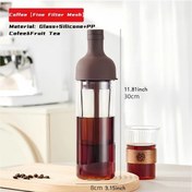 Resim Tongdashop Kahverengi Soğuk Çekirdek Cam Kahve Potu Ev Ve Mutfak İçin Yüksek Borosilikat 