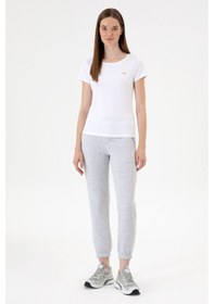Resim U.S. Polo Assn. Kadın Açık Gri Şardonlu Jogger Eşofman Altı 50313581-VR001 