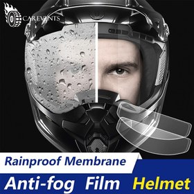 Resim Motorlu Bisiklet Kaskı Gözlüğü için Anti-Sis Filmi - Evrensel Uygunluk, Şeffaf Görüş ve Güvenli Sürüş için Yağmur Geçirmez Kalkan, Kolay Kurulum (Çoğu Kaska Uygun) 