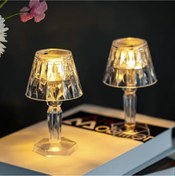 Resim yollayenilensin Abajür Kristal Renkli LED Masa Lambası-B – Şarjlı Dokunmatik Renk Değiştiren Akrilik Gece Lambası 