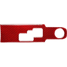 Resim Nissan Gtr R35 2008-2016 İçin Karbon Fiber Araba Vites Değiştirme Paneli Dekoratif Etiket, Sol Ve Sağ Sürüş Evrensel Kırmızı 1 Adet 
