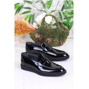 Resim Mehmet Mete 42241 Rugan Rahat Hafif Hakiki Deri Erkek Ayakkabı Siyah 