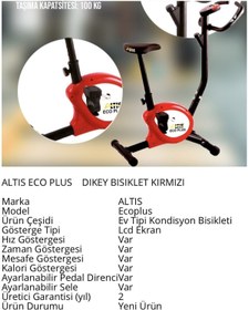 Resim Eco Plus Dikey Bisiklet Kırmızı 