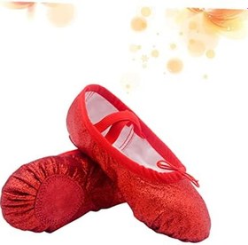 Resim Holibanna 2 Çift parıltılı spor ayakkabılar yürümeye başlayan çocuk ayakkabısı bayanlar terlik Bale ayakkabıları cep ayakkabı dans ayakkabıları katlanabilir tabanlar 