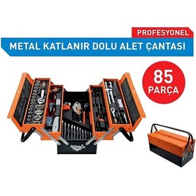 Resim Sonmix Metal Katlanır Dolu Alet Çantası 85 Parça 