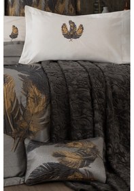 Resim 11 Parça Battaniyeli Çeyiz Seti - Tafta Yatak Örtüsü & Nevresimli Çeyiz Takımı-peludo-gri Grı Gri 