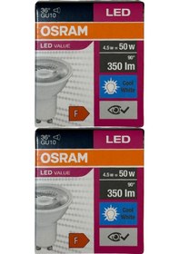 Resim Osram 4.5w 50w 4000k Günışığı Gu10 Duylu Par16 Led Spot 2 Adet 