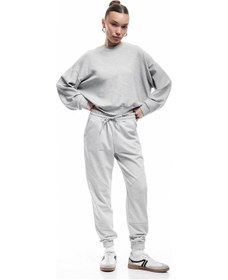 Resim Koton Şardonlu Dikiş Detaylı Beli Bağcıklı Cepli Rahat Kalıp Jogger Eşofman Altı Gri 6wal40023ık Gri 