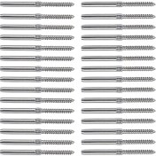 Resim Seeppitous 30PCS Swage Lag Vidaları 1/8 Inç Kablo Korkuluk Sistemi Merdiven Güverte Ahşap Donanım Donanımı Donanım (Yurt Dışından) 