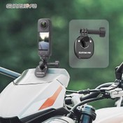 Resim DJI Action 5 Pro/4/GoPro/Pocket 3 Motosiklet Rüzgarlık Klipsi - Ayarlanabilir Tutuşlu Alüminyum Alaşımlı Montaj için Insta360 X4/Go 3S - Artan Stabilite ve Stil için Güvenli ve Dayanıklı Tutucu 