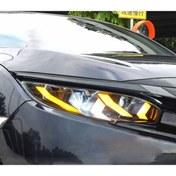 Resim EK GARAJ Honda Civic Fc5 (2017- 2019) Lamborghini Style Led Far Seti LAM-T054 Uyumlu 