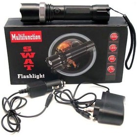 Resim Polis El Feneri Zoomlu Selektörlü El Feneri 500 Metre 