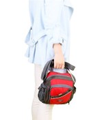 Resim Yeni Unisex Naylon Crossbody Çanta Su Geçirmez Kontrast B0563r Kızıl Kırmızı 