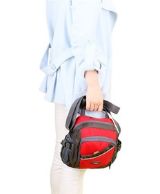 Resim Yeni Unisex Naylon Crossbody Çanta Su Geçirmez Kontrast B0563r Kızıl Kırmızı 