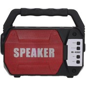 Resim Taşınabilir Ms-1636bt Led Işıklı Bluetooth Hoparlör, Fm/usb/tf Kart Destekli, El Feneri Özellikli, Kırmızı-siyah. 