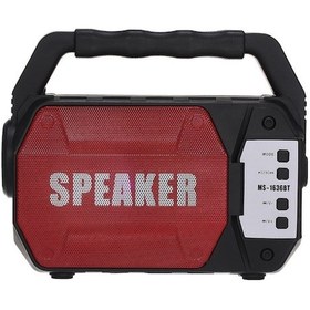 Resim Taşınabilir Ms-1636bt Led Işıklı Bluetooth Hoparlör, Fm/usb/tf Kart Destekli, El Feneri Özellikli, Kırmızı-siyah. 
