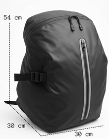 Resim Çantachım Sırt Çantası Motosiklet Kask Bölmeli Sünger Destekli Su Geçirmez Siyah 