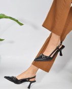 Resim KOTAN Siyah Deri Moss Toka Detay Kadın Stiletto 