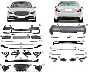 Resim Mercedes W222 Body Kit Standart Tip (Ön-arka Dolu) 2018 Sonrası Uyumlu 