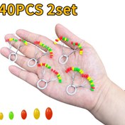 Resim 40 Adet Renkli Kauçuk Balıkçılık Şamandıra Durdurucuları - Çok Yönlü Şamandıra Konumlandırma için Ayarlanabilir S/M/L Boyutlar - 2 Set (Yeşil, Sarı, Kırmızı, Siyah) - Tüm Balıkçılar İçin Mükemmel, Balık Avı Şamandıraları 