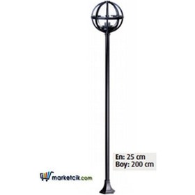 Resim 200X25 20 Lik Şeffaf Gloplu Meridyenli Park Bahçe Aydınlatma Diğer 