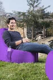 Resim earmut Eva Spor Dikiş Armut Koltuk Mor 