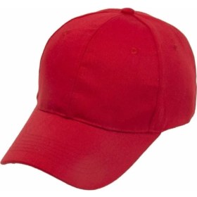Resim Megalaksi Unisex Spor Düz Kep Arkası Cırtlı Ayarlanabilir Şapka Kırmızı 