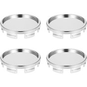 Resim Neevoyu 4 Adet 55mm Abs Otomobil Tekerlek Merkezi Kapağı - Gümüş Renkli Modifiye Kapaklar 