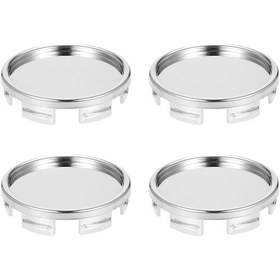 Resim Neevoyu 4 Adet 55mm Abs Otomobil Tekerlek Merkezi Kapağı - Gümüş Renkli Modifiye Kapaklar 