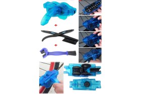 Resim Munico 4 Parça Koruyucu Bakım Seti Bisiklet Set Bisiklet Zincir Dişlisi Pas Sökücü Fırçalı Temizlik Aparatı 