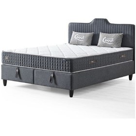 Resim Menekşe Çift Kişilik Depolamalı Sandıklı Baza Ve Başlık 2 Li Set 160 x 200 CM 