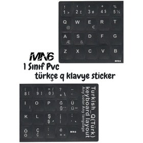 Resim Mn6 Mtrq Türkçe Q Klavye Sticker/3 Adet-silinmez-laptop Pc Uymlu/türkçe Q Sticker 