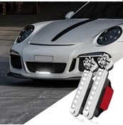 Resim Cloudstore Beyaz 2 Adet Rüzgar Enerjili Led Araç Lambası Acil Durum Işığı Yedek Parça 