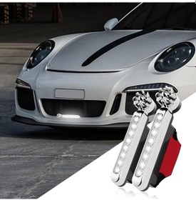 Resim Cloudstore Beyaz 2 Adet Rüzgar Enerjili Led Araç Lambası Acil Durum Işığı Yedek Parça 