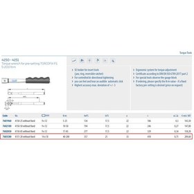 Resim 4151-20 Gedore 14x18 40-200 Nm Sabit Değerli Tork Anahtarı 